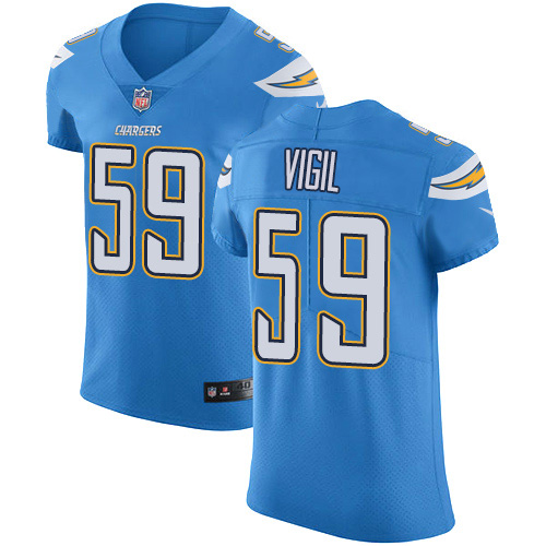 Nike Chargers #59 Nick Vigil Electric Blue Alternate Men's Stitched NFL New Elite Jersey