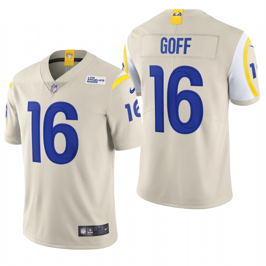 Los Angeles Rams #16 Jared Goff Men's Nike Bone 2020 Vapor Untouchable Limited NFL Jersey