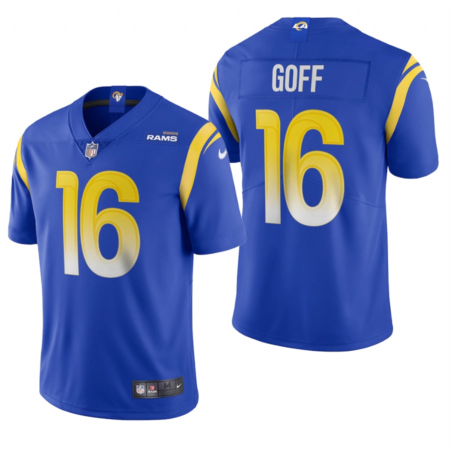 Los Angeles Rams #16 Jared Goff Men's Nike Royal 2020 Vapor Untouchable Limited NFL Jersey