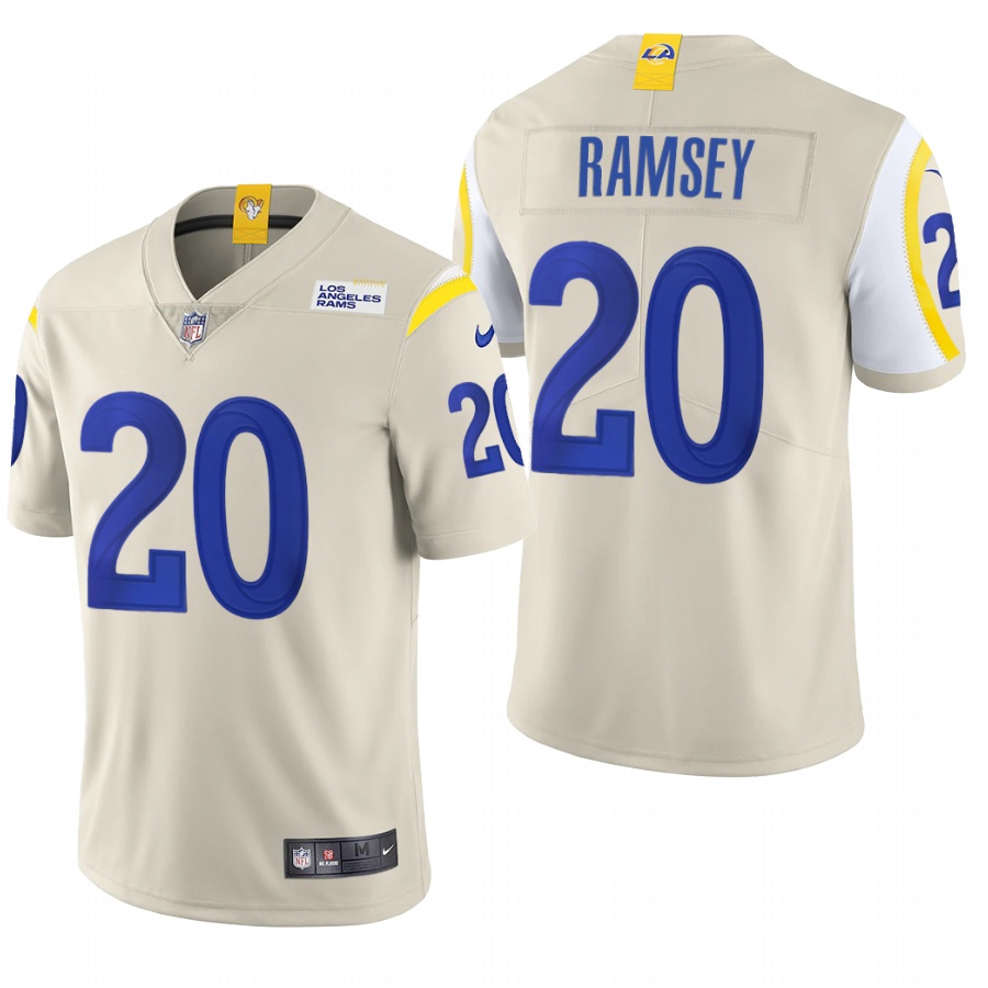 Los Angeles Rams #20 Jalen Ramsey Men's Nike Bone 2020 Vapor Untouchable Limited NFL Jersey