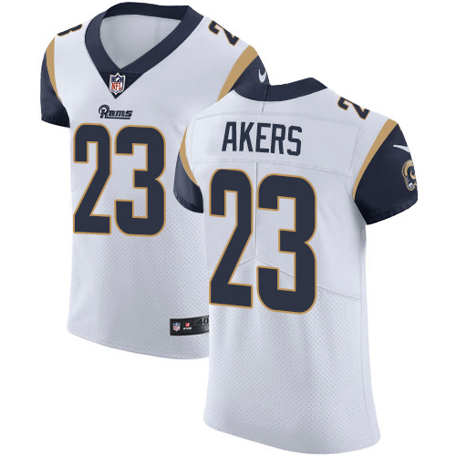 Nike Rams #23 Cam Akers White Men's Stitched NFL New Elite Jersey