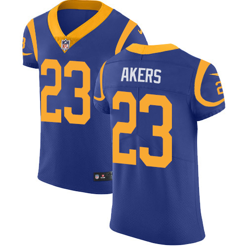 Nike Rams #23 Cam Akers Royal Blue Alternate Men's Stitched NFL New Elite Jersey