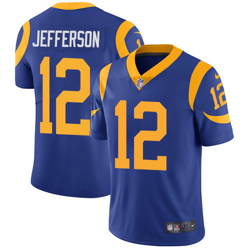 Nike Rams #12 Van Jefferson Royal Blue Alternate Men's Stitched NFL Vapor Untouchable Limited Jersey