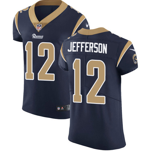 Nike Rams #12 Van Jefferson Navy Blue Team Color Men's Stitched NFL Vapor Untouchable Elite Jersey