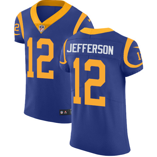Nike Rams #12 Van Jefferson Royal Blue Alternate Men's Stitched NFL New Elite Jersey