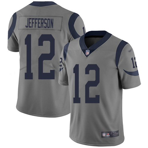 Nike Rams #12 Van Jefferson Gray Men's Stitched NFL Limited Inverted Legend Jersey