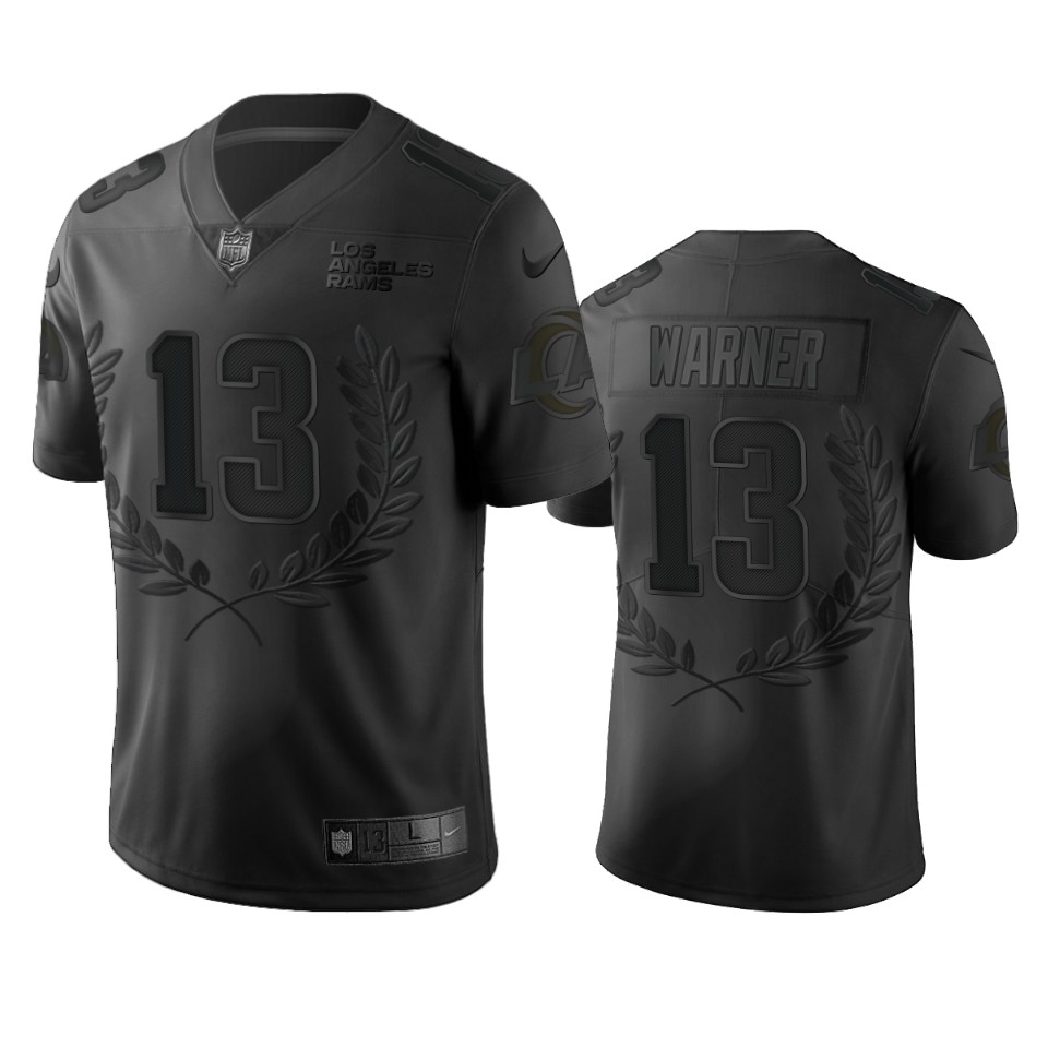 Los Angeles Rams #13 Kurt Warner Men's Nike Black NFL MVP Limited Edition Jersey