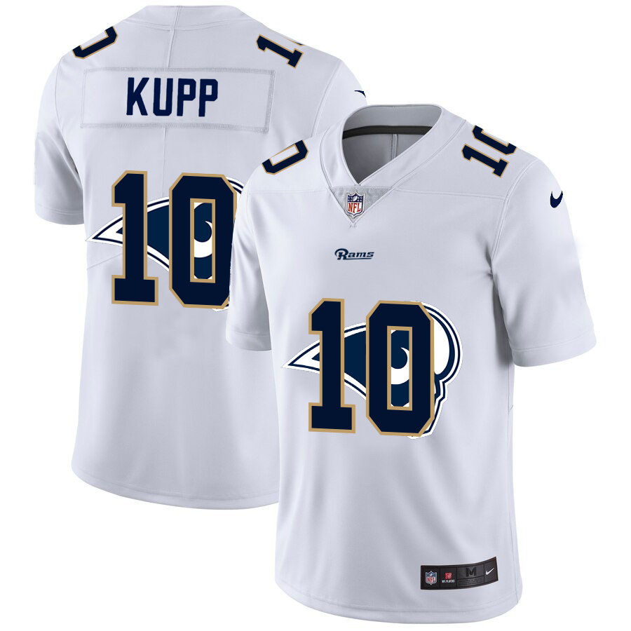 Los Angeles Rams #10 Cooper Kupp White Men's Nike Team Logo Dual Overlap Limited NFL Jersey