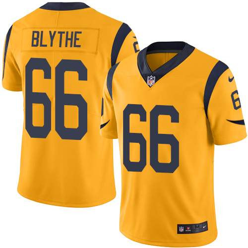 Nike Rams #66 Austin Blythe Gold Men's Stitched NFL Limited Rush Jersey