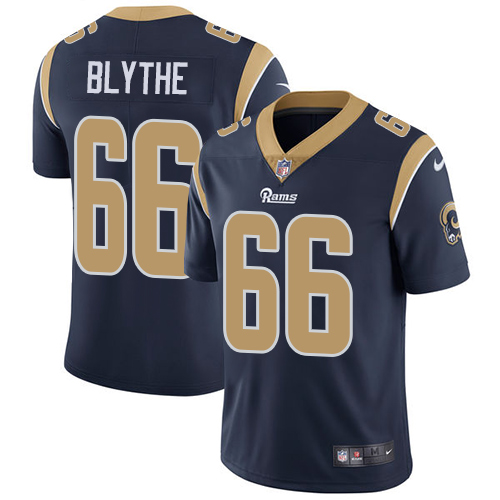 Nike Rams #66 Austin Blythe Navy Blue Team Color Men's Stitched NFL Vapor Untouchable Limited Jersey