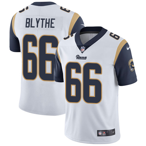 Nike Rams #66 Austin Blythe White Men's Stitched NFL Vapor Untouchable Limited Jersey