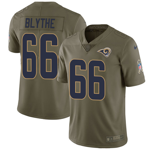 Nike Rams #66 Austin Blythe Olive Men's Stitched NFL Limited 2017 Salute To Service Jersey