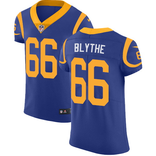 Nike Rams #66 Austin Blythe Royal Blue Alternate Men's Stitched NFL New Elite Jersey