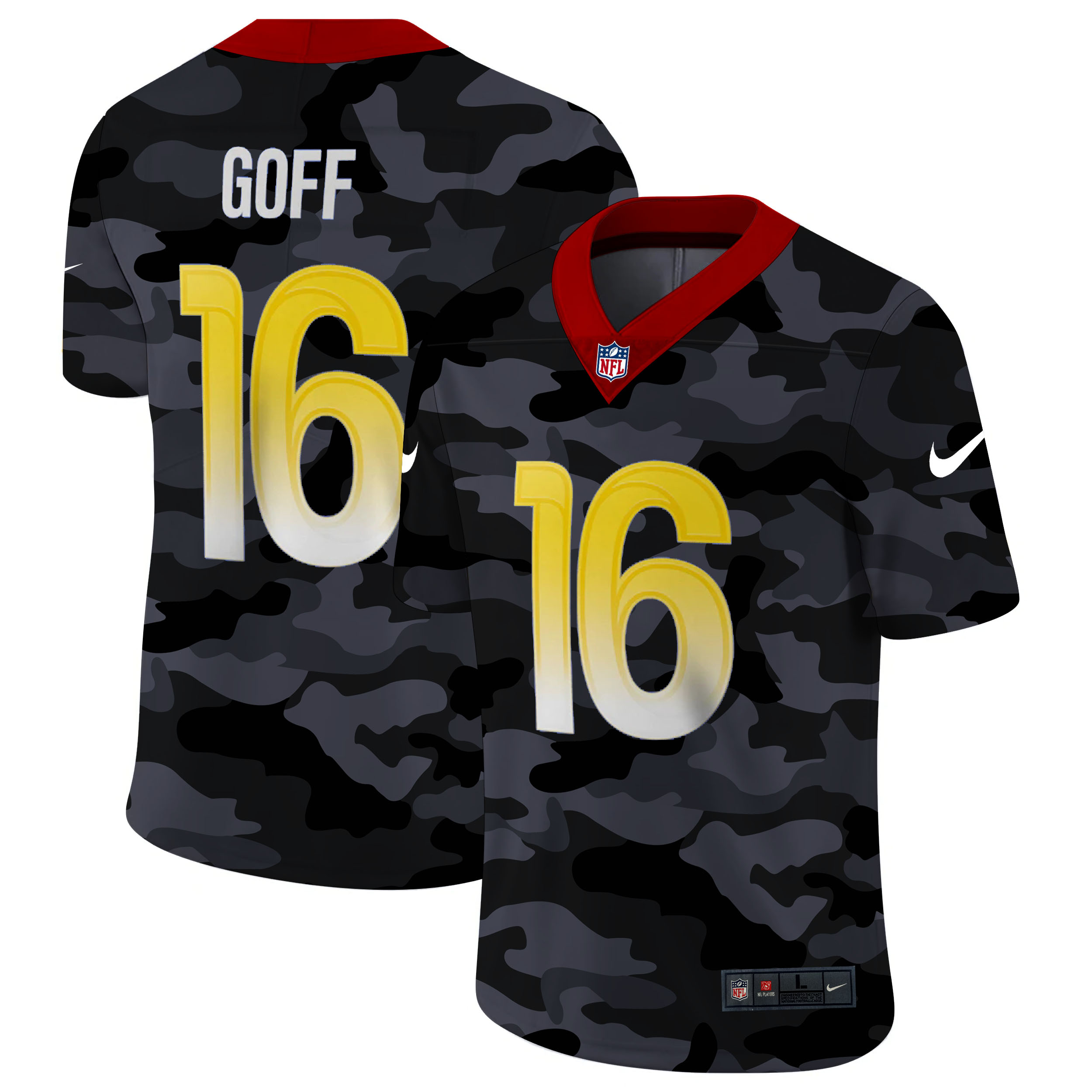 Los Angeles Rams #16 Jared Goff Men's Nike 2020 Black CAMO Vapor Untouchable Limited Stitched NFL Jersey