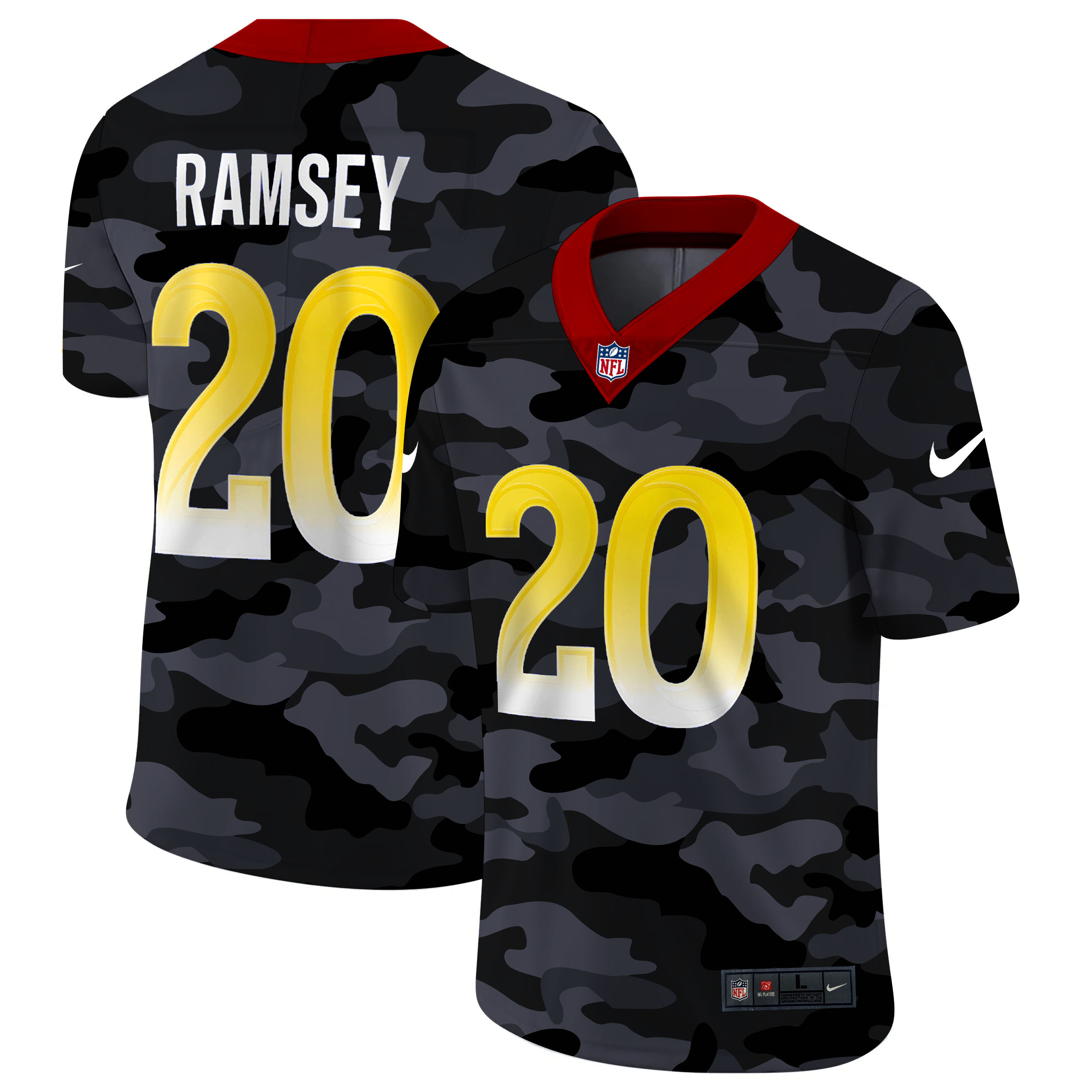 Los Angeles Rams #20 Jalen Ramsey Men's Nike 2020 Black CAMO Vapor Untouchable Limited Stitched NFL Jersey
