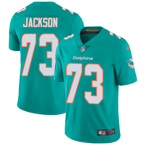 Nike Dolphins #73 Austin Jackson Aqua Green Team Color Men's Stitched NFL Vapor Untouchable Limited Jersey