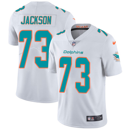 Nike Dolphins #73 Austin Jackson White Men's Stitched NFL Vapor Untouchable Limited Jersey
