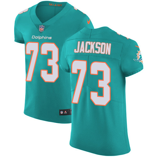 Nike Dolphins #73 Austin Jackson Aqua Green Team Color Men's Stitched NFL Vapor Untouchable Elite Jersey