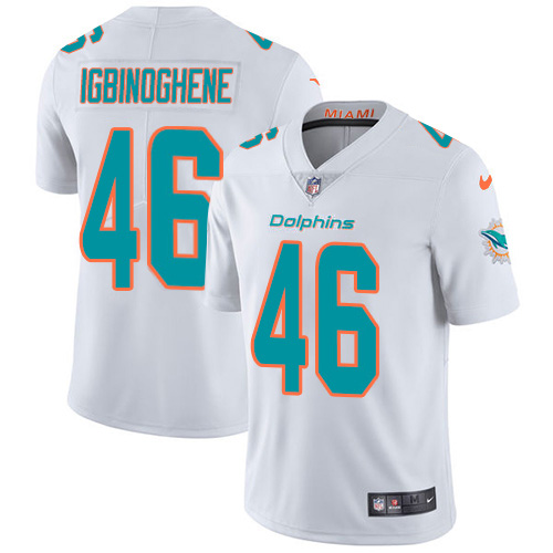 Nike Dolphins #46 Noah Igbinoghene White Men's Stitched NFL Vapor Untouchable Limited Jersey
