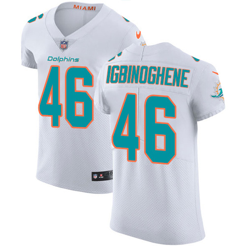Nike Dolphins #46 Noah Igbinoghene White Men's Stitched NFL New Elite Jersey