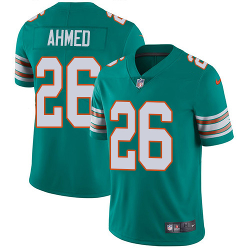Nike Dolphins #26 Salvon Ahmed Aqua Green Alternate Men's Stitched NFL Vapor Untouchable Limited Jersey