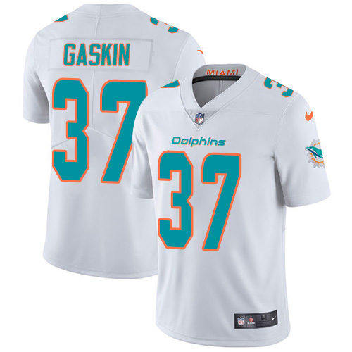 Nike Dolphins #37 Myles Gaskin White Men's Stitched NFL Vapor Untouchable Limited Jersey