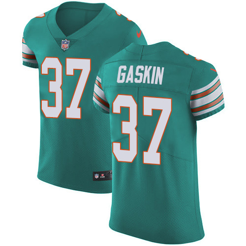 Nike Dolphins #37 Myles Gaskin Aqua Green Alternate Men's Stitched NFL New Elite Jersey