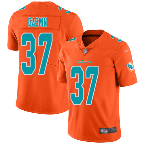 Nike Dolphins #37 Myles Gaskin Orange Men's Stitched NFL Limited Inverted Legend Jersey
