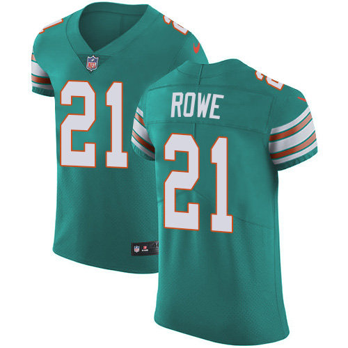 Nike Dolphins #21 Eric Rowe Aqua Green Alternate Men's Stitched NFL New Elite Jersey