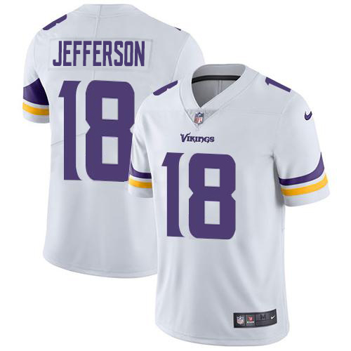 Nike Vikings #18 Justin Jefferson White Men's Stitched NFL Vapor Untouchable Limited Jersey