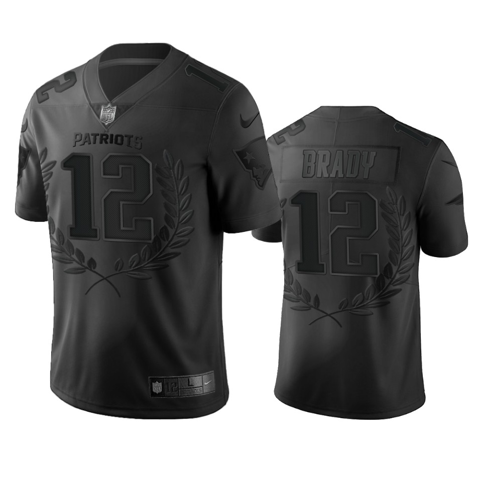 New England Patriots #12 Tom Brady Men's Nike Black NFL MVP Limited Edition Jersey