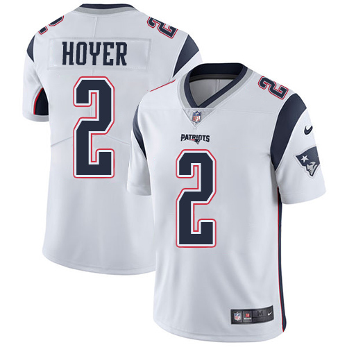 Nike Patriots #2 Brian Hoyer White Men's Stitched NFL Vapor Untouchable Limited Jersey