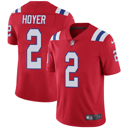 Nike Patriots #2 Brian Hoyer Red Alternate Men's Stitched NFL Vapor Untouchable Limited Jersey