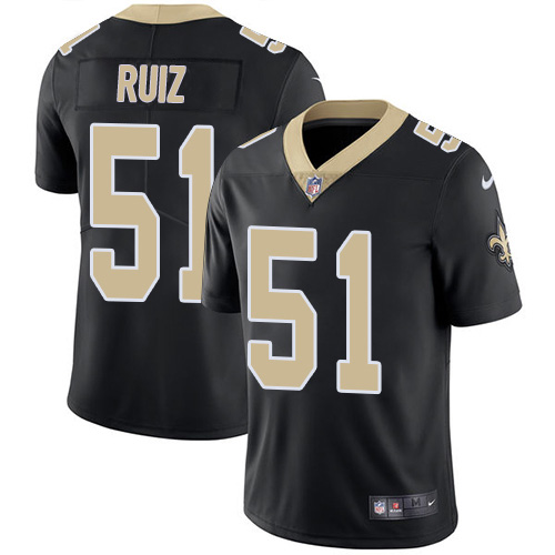 Nike Saints #51 Cesar Ruiz Black Team Color Men's Stitched NFL Vapor Untouchable Limited Jersey