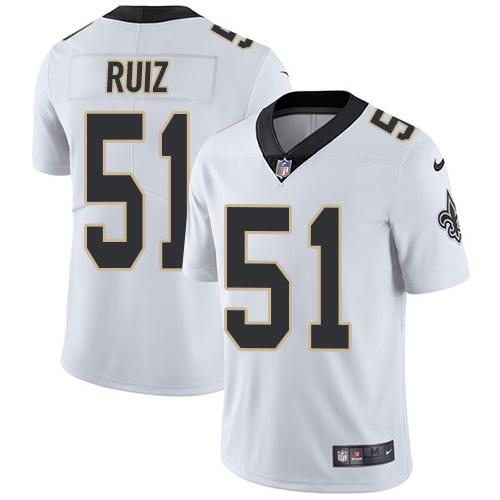 Nike Saints #51 Cesar Ruiz White Men's Stitched NFL Vapor Untouchable Limited Jersey