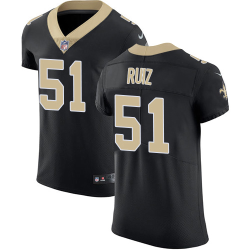 Nike Saints #51 Cesar Ruiz Black Team Color Men's Stitched NFL Vapor Untouchable Elite Jersey