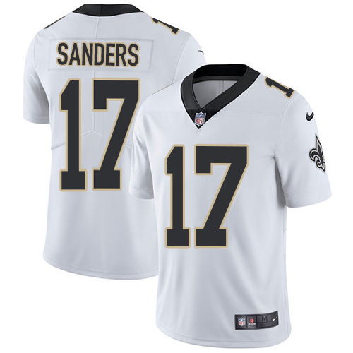 Nike Saints #17 Emmanuel Sanders White Men's Stitched NFL Vapor Untouchable Limited Jersey