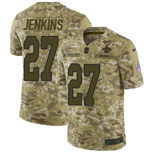 Nike Saints #27 Malcolm Jenkins Camo Men's Stitched NFL Limited 2018 Salute To Service Jersey Nike Saints #27 Malcolm Jenkins Camo Men's Stitched NFL Limited 2018 Salute To Service Jersey