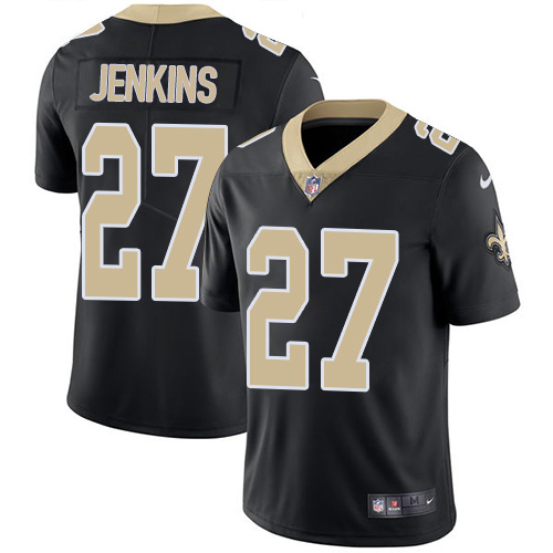Nike Saints #27 Malcolm Jenkins Black Team Color Men's Stitched NFL Vapor Untouchable Limited Jersey