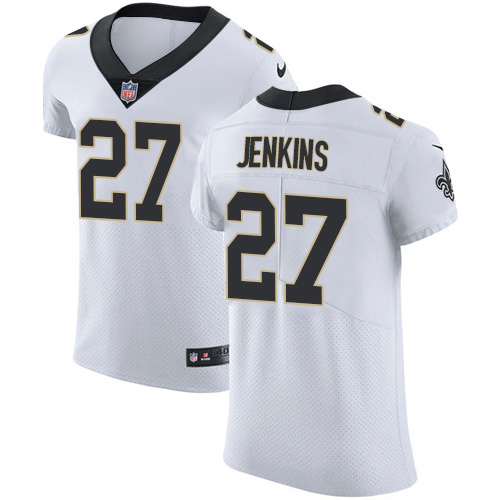 Nike Saints #27 Malcolm Jenkins White Men's Stitched NFL New Elite Jersey