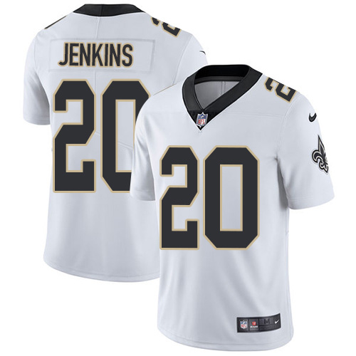 Nike Saints #20 Janoris Jenkins White Men's Stitched NFL Vapor Untouchable Limited Jersey