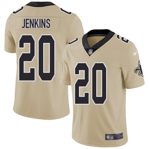 Nike Saints #20 Janoris Jenkins Gold Men's Stitched NFL Limited Inverted Legend Jersey
