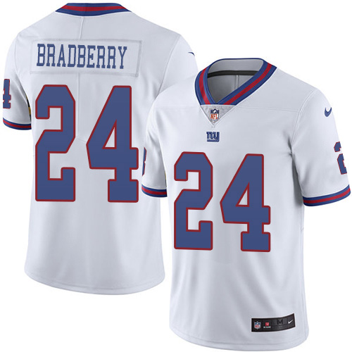 Nike Giants #24 James Bradberry White Men's Stitched NFL Limited Rush Jersey Nike Giants #24 James Bradberry White Men's Stitched NFL Limited Rush Jersey