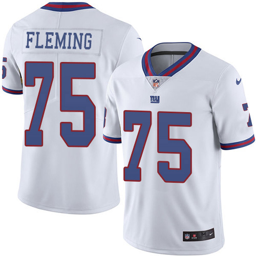 Nike Giants #75 Cameron Fleming White Men's Stitched NFL Limited Rush Jersey Nike Giants #75 Cameron Fleming White Men's Stitched NFL Limited Rush Jersey
