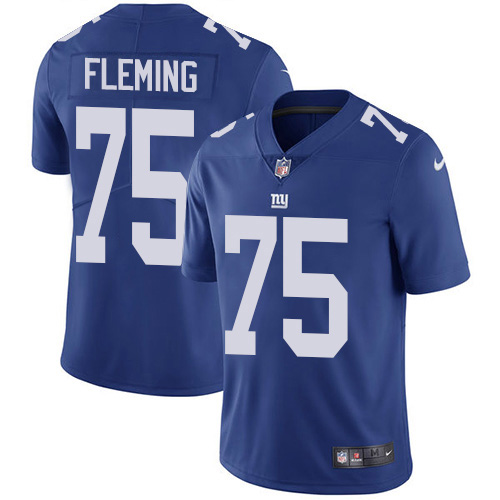 Nike Giants #75 Cameron Fleming Royal Blue Team Color Men's Stitched NFL Vapor Untouchable Limited Jersey