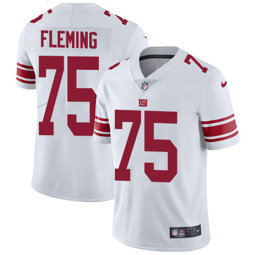 Nike Giants #75 Cameron Fleming White Men's Stitched NFL Vapor Untouchable Limited Jersey
