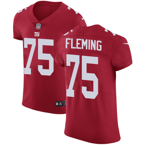 Nike Giants #75 Cameron Fleming Red Alternate Men's Stitched NFL New Elite Jersey