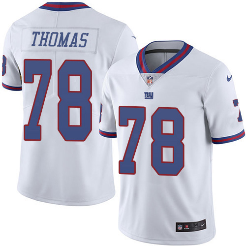 Nike Giants #78 Andrew Thomas White Men's Stitched NFL Limited Rush Jersey Nike Giants #78 Andrew Thomas White Men's Stitched NFL Limited Rush Jersey