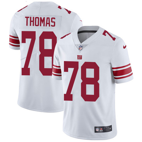 Nike Giants #78 Andrew Thomas White Men's Stitched NFL Vapor Untouchable Limited Jersey