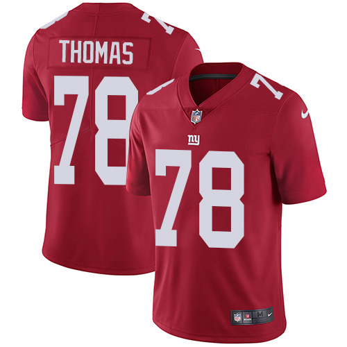 Nike Giants #78 Andrew Thomas Red Alternate Men's Stitched NFL Vapor Untouchable Limited Jersey